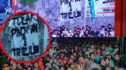 SAAT NOBAR SPANYOL VS ARGENTINA, WARGA TERNATE BENTANGKAN SPANDUK: “TOLAK PINJAMAN 1 TRILIUN PEMPROV MALUT”